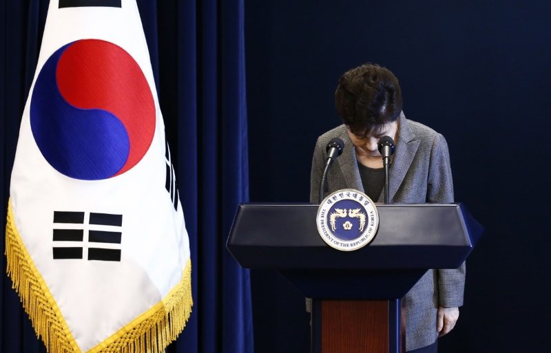 朴槿惠成为韩国史上首位被弹劾的总统。（图／载自法新社）